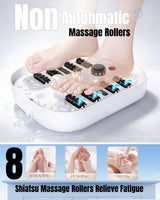 SPA4PIEDS Collapsible Heated Foot Spa Bath with Bubble, Foot Soaking Tub Featuring 8 Shiatsu Rollers, Pumice Stone and Built-in Timer for Mom, Dad and Foot Relaxation (Black)