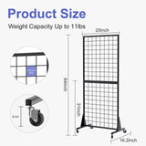 DEYEGELEA 3-Pack 2'x5.5' Ft Gridwall Panel Display Stands Heavy Duty Floor Standing Retail Display Rack with Triangle Base for Retail Art Show With 20 Hooks Christmas and Thanksgiving Outdoor Decoration Display Stand (1)