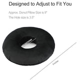 Heal n Hope Piercing Pillow Ear Pillows Donut with Hole for Ear Pain CNH Piercing Pain Relief Sleeping Pressure Sore Side Sleepers Ear Guard Protector, Velvet Black