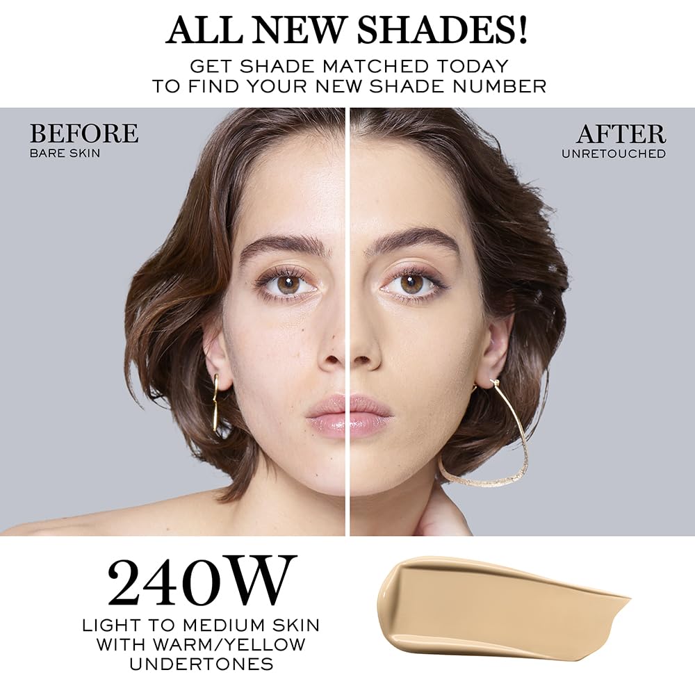 Lancôme Teint Idole Ultra Wear Buildable Full Coverage Foundation - Longwear & Waterproof - Natural Matte Finish - 240W (Light to Medium Skin with Warm/Yellow Undertones), 1 Fl Oz