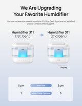 DREO 4L Humidifiers for Bedroom, 36H Runtime, 28 dB Quiet, HM311