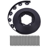 YANEYRIE Garden Edging，40FT Landscape Edging with 25 Spikes for Lawn 1.5 Inch Tall (Black, 40FT), YANEYRIE-EDGING-1.5
