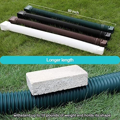 Green1-Pack Rain Gutter Downspout Extensions Flexible, Drain Downspout Extender,Down Spout Drain Extender, Gutter Connector Rainwater Drainage,Extendable from 21 to 68 Inches