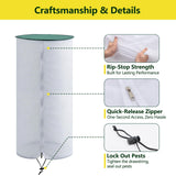 2 Pack 47" Tall Netting for Tomato Cages, Sun Shade Top with Zipper & Drawstring, Pop-Up Mesh Plant Cover (Cage Not Included)