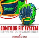 Franklin Sports Kids Baseball Glove + Ball Sets - Meshtek Youth Teeball Gloves for Kids + Toddlers - Left + Right Hand Throw Mitts + Glove Sets with Foam Balls - Boys + Girls Gloves - 9.5" Inch