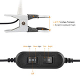 LEPOWER Clip on Light/Reading Lights/Book Light Color Changeable/Night Lights Clip on for Desk, Bed Headboard and Computers, Adapter Included (White)