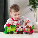 Fisher-Price Little People Toddler Toy Musical Christmas Train with Santa Elf & Reindeer Figures for Pretend Play Kids Ages 1+ Years