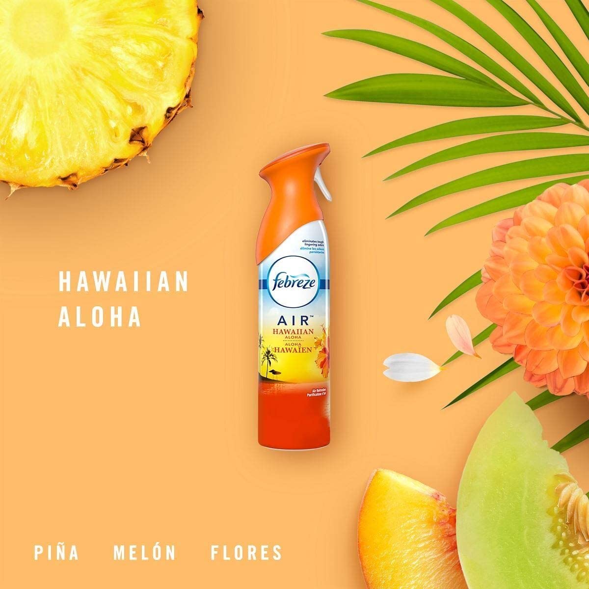 Febreze Air Freshener and Odor Fighter Spray, Hawaiian Aloha Scent, 8.8 Oz (Pack of 6)