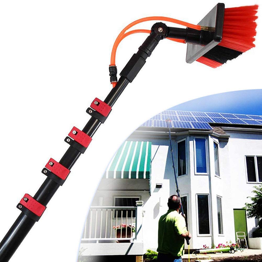 ZH-VBC Water Fed Pole Kit & Outdoor Window Cleaner Window Glass 3.6M/5.4M/6M/7.2M/9M/11M Telescopic Extension Pole Cleaning Kit, for Photovoltaic Panel Cleaning Trucks,18FT/5.4M