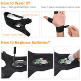 HANPURE LED Flashlight Gloves Stocking Stuffers for Adults Men Christmas Birthday Gift Idea for Dad Husband Him Boyfriend (2 Pack(with Replaceable Batteries))