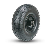 Meophk 4.10/3.50-4 Flat Free Tire and Wheel, 10 Inch Replacement Wheels for Gorilla Cart, Hand Truck, Dolly & Utility Cart, Solid Tire with 5/8" Axle Bore Hole and Double Sealed Bearings, 2 Pack