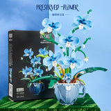 Ideas Blue Orchid Ideas Flowers Building Block Set，DIY Home Decoration Kit for Adults，Compatible with Lego Flowers Home Decor Gift for Mother's Day, Valentine Day, Birthday, Christmas Day - 567PCS
