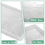 RooTrimmer Clear Seed Starter Trays 5 Pack(17"x11"x2"), Reusable Plastic Carrying Seedling & Nursery Trays, Durable Flat Pots Trays, Transparent Square Tray for Planting and Collecting Drainage Water