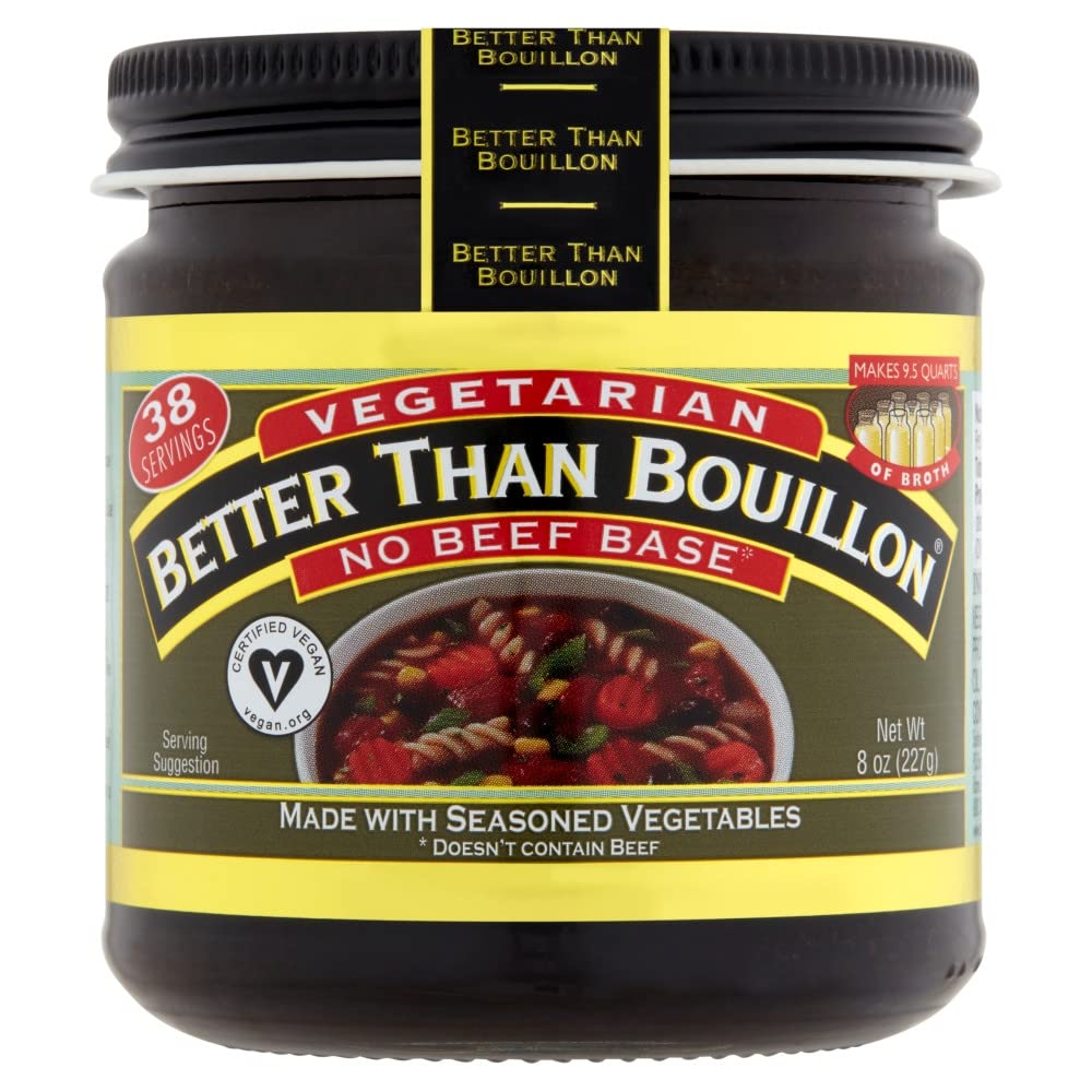 Better Than Bouillon Vegetarian Base Variety Pack, 1 Jar of No Chicken Base & 1 Jar of No Beef Base, 8 Ounce Jars (2 CT)