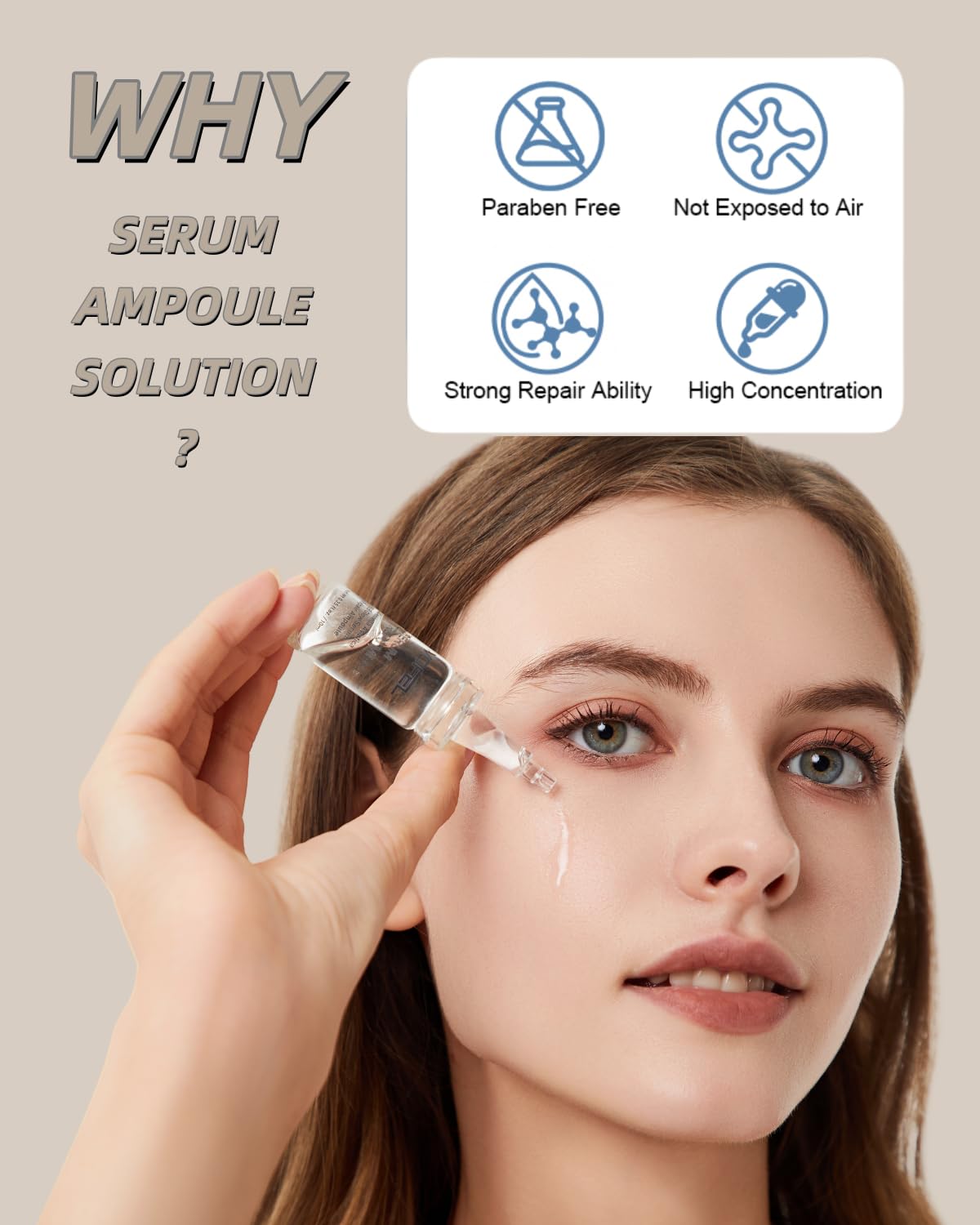 VOFEL Anti Aging Serum with Hyaluronic Acid Vitamin C Serum Facial Serum Ampoules 0.35 oz 4 Kits 16 Vials (4 kits gift box)