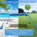 Beach Canopy, Beach Tent Sun Shelter with Beach Blanket,Beach Shade 11x11 FT with UPF 50+ UV Protection, Beach Sun Shade Canopy for Beach, Camping, Backyard and Picnics.