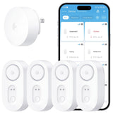 GoveeLife Upgraded Smart Water Leak Detector 1s with 1804 ft Ultra-Long Range, WiFi Water Sensor with SMS/Email/APP Push and Sound Alarm, 5-Year Battery Life, Suit for Home, Basement, Kitchen, 4 Pack