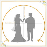 8ft Balloon Arch Stand,Round Backdrop Stand,Golden Circle Wedding Arch Frame for Wedding,Valentine's Day,Birthday,Party,Friends Gathering,Christmas,Garden Decoration