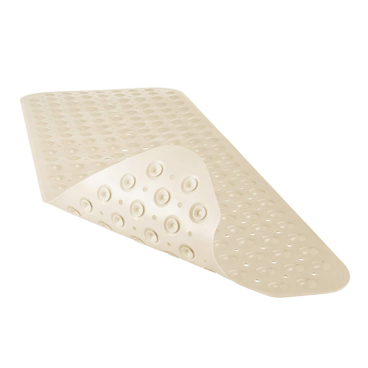 YINENN Bath and Shower Safety Mats 40x16 inch, Non Slip with Suction Cups for Bathroom Stall and Tub Floor, Extra Large and Machine Washable, Drain Holes Keep Bathtub Clean, Beige