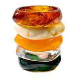 5 PCS Acrylic Resin Bracelet Set For Women Chunky Acrylic Resin Bangles