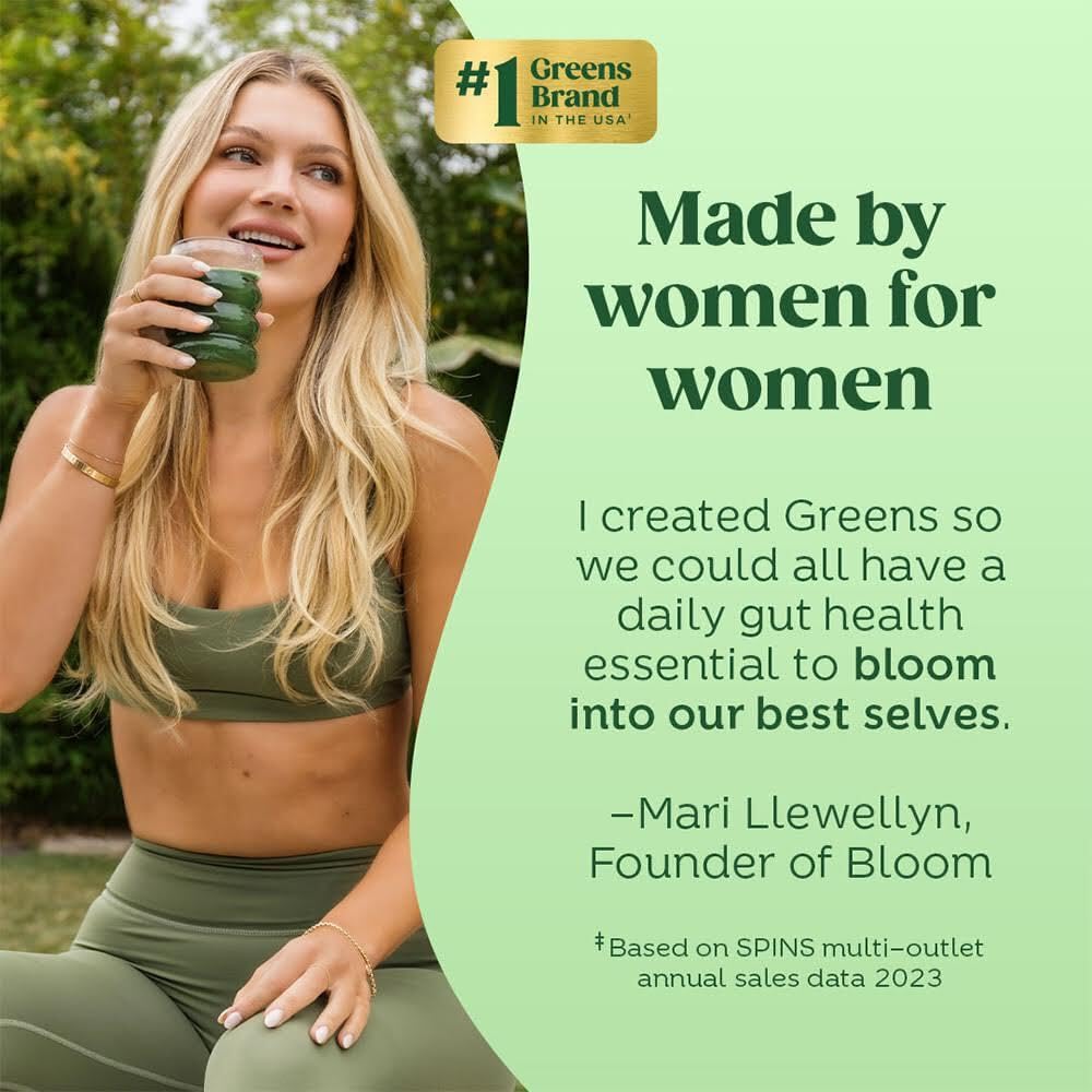 Bloom Nutrition Superfood Greens Powder, Digestive Enzymes with Probiotics and Prebiotics, Gut Health, Bloating Relief for Women, Chlorella, Green Juice Mix with Beet Root Powder, 25 SVG, Pineapple