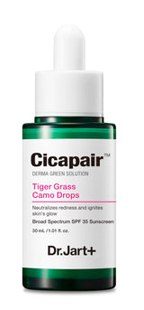 Dr.Jart+ Cicapair™ Tiger Grass Camo Drops Tinted Face Serum SPF 35 with Centella Asiatica | cc cream | Korean Skin Care, 1.01 Fl Oz