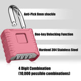 Large Outdoor Combination Lock, Diyife Heavy Duty Weather Resistant Padlock, 4 Digit Security Resettable, Hidden Password Design for Indoor/Outdoor Use, Tools, Fences, Sheds, Gates, Pink