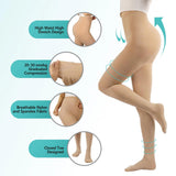 Orgood Compression Pantyhose for Women, 20-30mmHg Graduated Compression Stockings & Leggings, Closed Toe Support Hose Tights for Varicose Veins, Edema, Flight, DVT