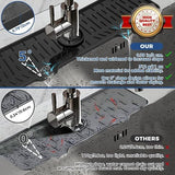 24" Splash Guard Plus Size Silicone Sink Faucet Drying Mat Handle Drip Catcher Tray Dish Sponge Holder Kitchen Accessories Protector Home Organization Gadgets Organizer
