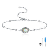 MANBU Sterling Silver Cremation Bracelet for Ashes