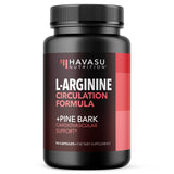 L-Arginine 1800mg and Pine Bark Extract 100mg - Nitric Oxide Supplement for Men - Performance Supplement for Men's Health - 90 Count - Endurance, Recovery Support - Vegan, Non-GMO Capsules