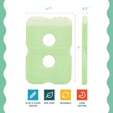 Healthy Packers Cool Pack, Slim Long-Lasting Ice Packs - Green Gel Ice Pack Great for Coolers or Lunch Box (8-Pack)