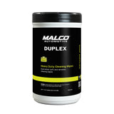 Malco Duplex Heavy Duty Cleaning Wipes for Home and Auto - Dual Sided Textured, Wet Wipe/Removes Grease, Tar, Paint, Oil, Dirt/No Residue/Safe for Hands/Made in USA (130 Wipes)
