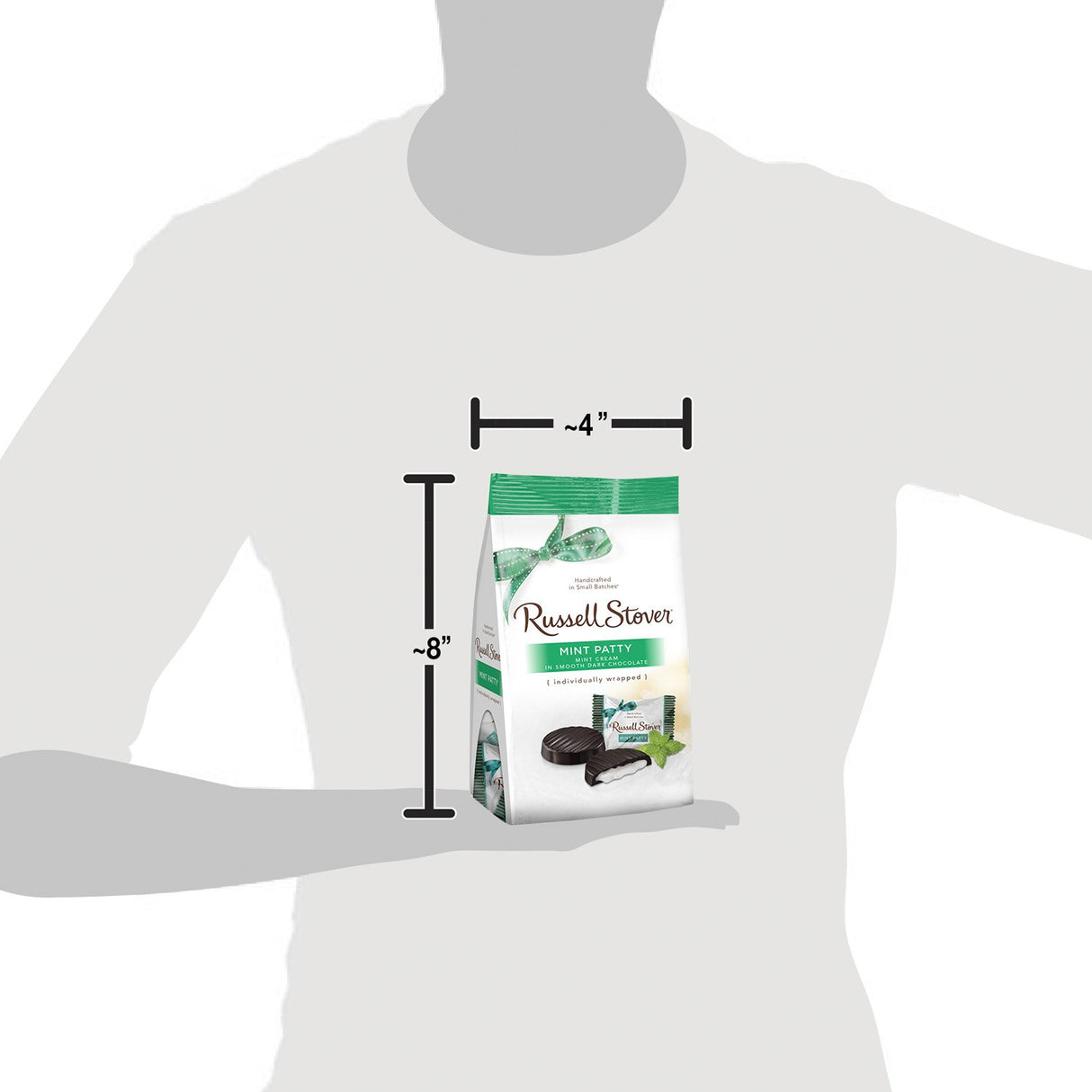 Russell Stover Mint Patty Mini Gusset Bag, 6 Ounce Bag