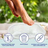 ForPro Professional Collection Universal Pedi Bath Liners - 50% THICKER - Fit Footsie Bath, Disposable Pedicure Foot Tub Liners for Foot Spa Basins & Foot Bath Soaks, Clear, 100-Count