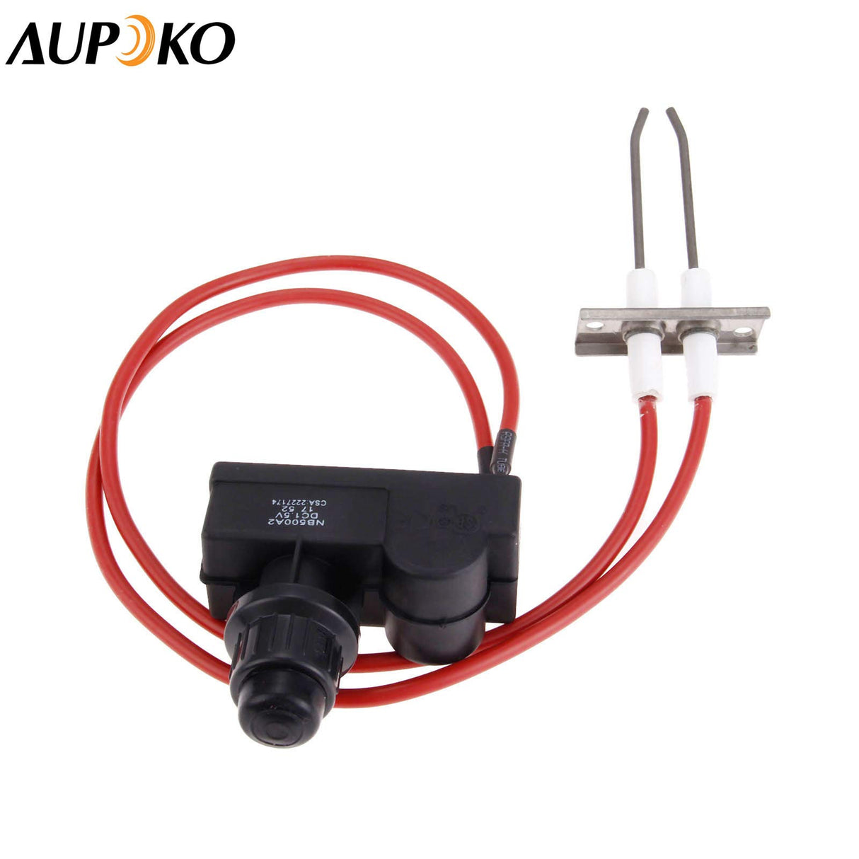 Aupoko Double Ignition Kit Electronic Igniter, Propane Gas Grill Igniters with Double Ignition Electrode, 450 mm High Spark Plug Wire, Fits for Gas Fireplace & Oven & Heater & Kitchen lgniter