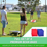 GoSports Portable Cornhole Sets, 8 Styles – Choose 4 x 2 ft or 3 x 2 ft - Boards Include 8 Bean Bags, Travel Case, and Game Rules