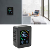 Carbon Dioxide Monitor, Infrared Sensor Ventilation Hole Temperature Humidity Testing Good Heat Dissipation CO2 Detector for Schools (Black)