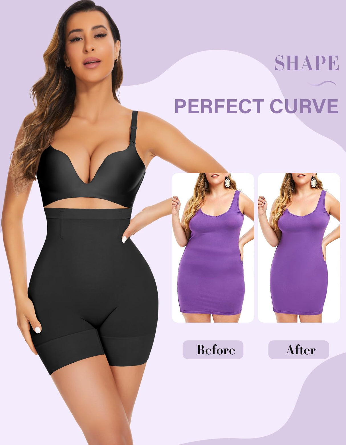 YADIFEN Tummy Control Shapewear Shorts Women Thigh Slimmer High Waisted Shapewear Women Girdles Shorts Shapewear Under Dress