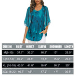 Ninedaily Blouses for Women Business Casual,Summer Short Sleeve Outfits Tops Office Work Blouse Elegant Clothes Formal 2025 Cruise Wear for Women Christmas Holiday Beach Vacation Shirts Tunic Blue XL