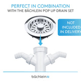Bächlein Flexible Tubular Siphon for Kitchen Sink - Odour Trap with Double Appliance Connection - Siphon for The Kitchen Sink