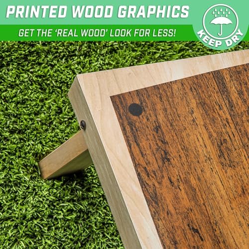 GoSports Portable Cornhole Sets, 8 Styles – Choose 4 x 2 ft or 3 x 2 ft - Boards Include 8 Bean Bags, Travel Case, and Game Rules