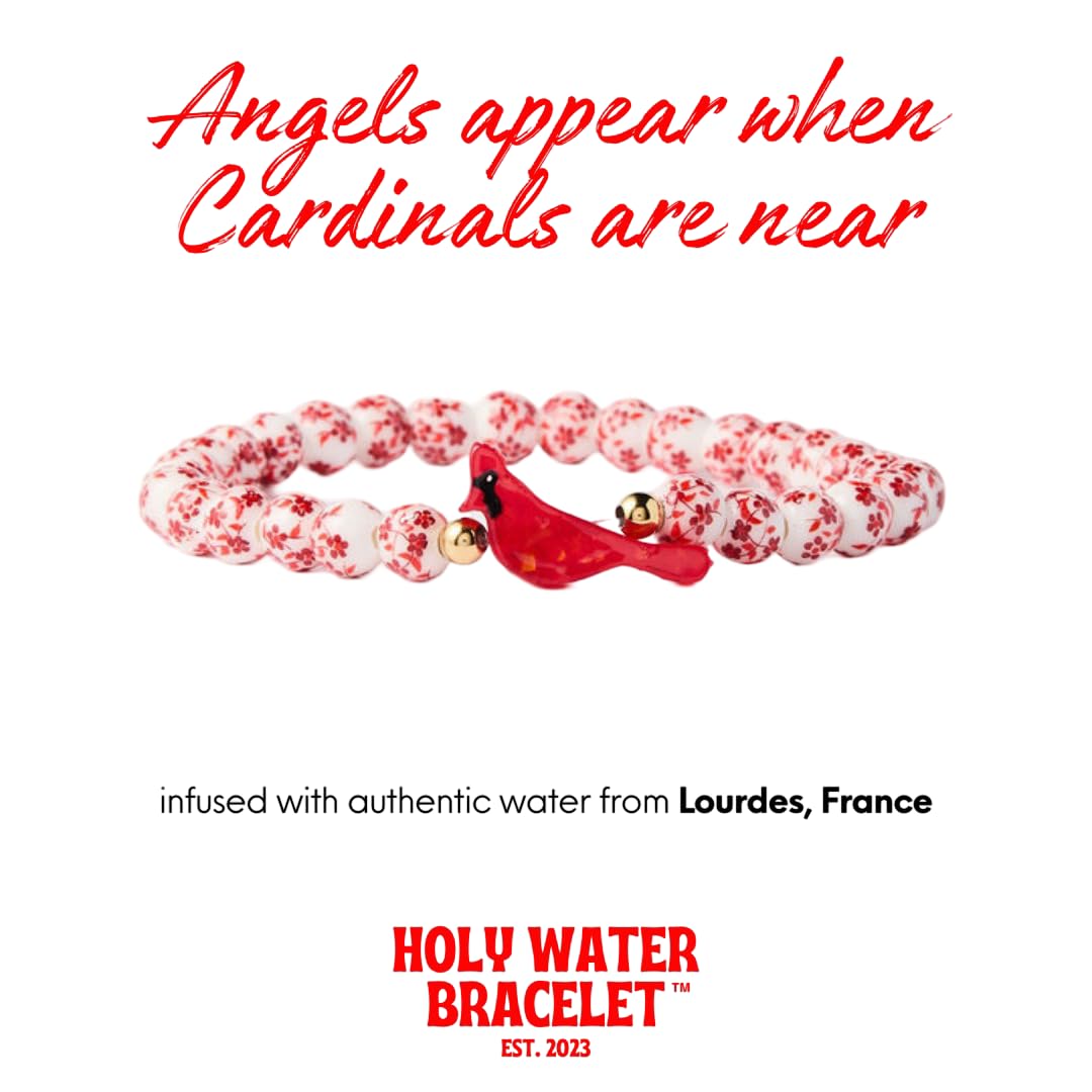 Holy Water Porcelain Cardinal Silver