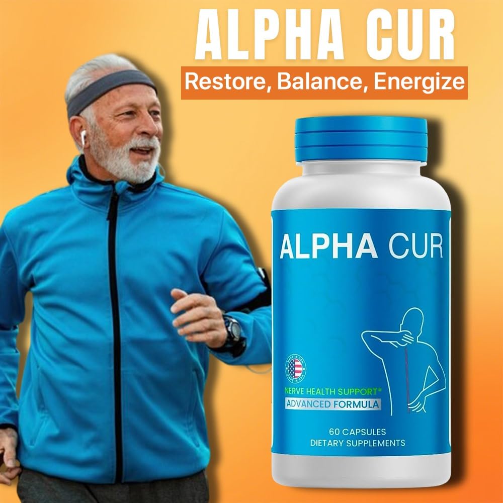 (2 Pack) Alpha Cur Nerve Capsules – All Natural AlphaCur Supplement Pills for Maximum Strength, Health, & Daily Fitness (120 Caps)