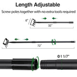 Oliynedy Stirrup Hoe Cultivator Garden Tool Heavy Duty,Scuffle Loop Action Hoe Weeding Gardening Hand Tools for Women Kids Men,Metal Weeder Scraper Garden Hoe Rake Weed Puller Long Handle 32-72
