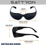 24 Pack of Tinted Safety Glasses (Protective Safety Sunglasses) Ploycarbonate Dark Smoke Lenses for UV Protection, Scratch & Impact Resistant, Perfect for Construction, Outdoor Work, Shooting and More