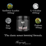 Holy Grail - Classic Semen Volume Booster Stack | Softgel = Higher Bio-Availability | Men's Load & Fertility Enhancer | Sunflower Lecithin, Pygeum, L-Citrulline, & Zinc for Testosterone | One Month