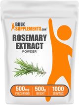 BulkSupplements.com Rosemary Extract Powder, from Rosemary Herb - Herbal Supplement, Gluten Free, 500mg per Serving, 500g (1.1 lbs) (Pack of 1)