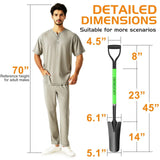 HIGHLIGHT Drain Spade Shovel 45Inch Green Fiberglass D Grip Trench Digging