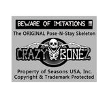 Crazy Bonez Original Pose-N-Stay Halloween Skeleton, 5 FT – Life-Size